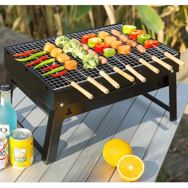 35*27*19.5cm Outdoor Portable Folding Grill Bbq Camping Grill Small Charcoal Grill