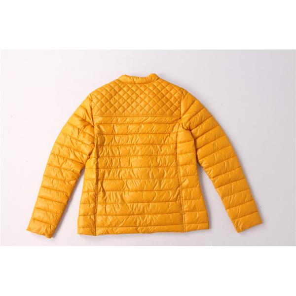 Yellow Ultra Light Packable Down Jacket Antistatic Waterproof