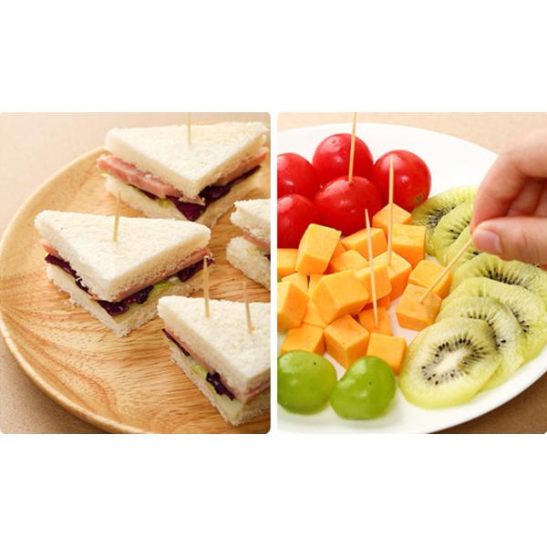 OEM 1000 Pcs Thin Bamboo Bulk Toothpicks Individually Paper Wrapped Of White Box