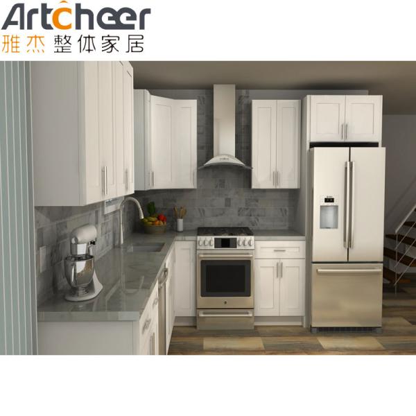 Affordable Flat Pack Kitchen Cabinet with HPL/HPDL Door Material and Customized Design
