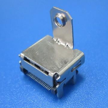 HDMI A/F A TYPE SMT female connector，Take the ear