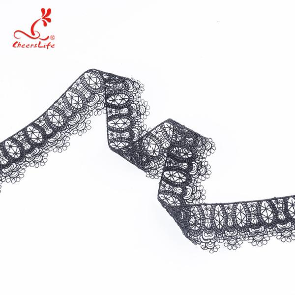 Cheerslife Stock 3.2Cm Milk Yarn Water Soluble Embroidery Chemical Cord Type Water Drop Shape Lace Trim For Casual Dre