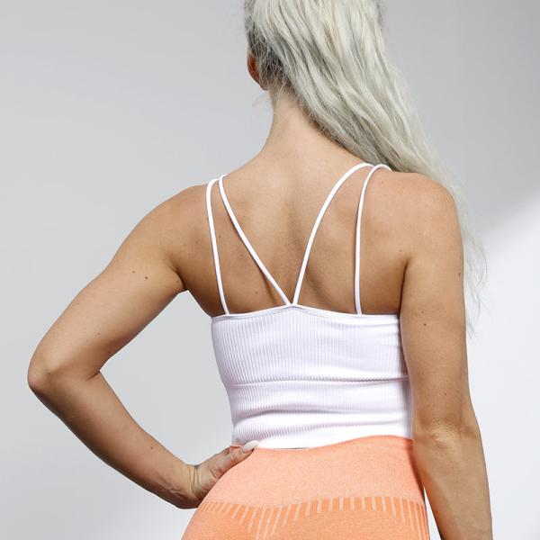 Casual Sleeveless Knitting White Ribbed Crop Top Women Slim Fit Tank Top