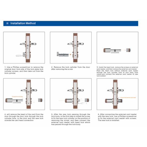 European Hotel Wifi Smart Door Lock Cylinder 304 Stainless Steel