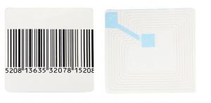 Cheap Barcode Coated Paper 8.2mhz RF EAS Security Labels Stickers Anti Theft wholesale