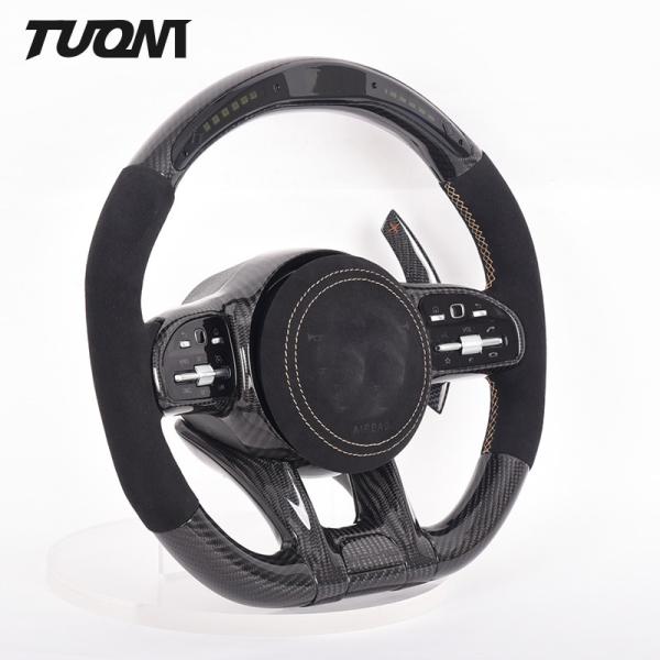 PU Leather Mercedes Oem Steering Wheel Carbon Fiber W204 Amg
