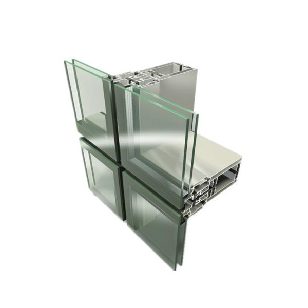 Frameless Aluminum Curtain Walls Sealed Insulation Frosted Glass