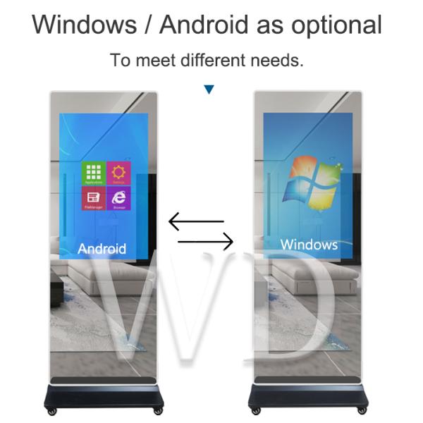 Intelligent Split Screen 1080P Digital Advertising Monitors With Camera