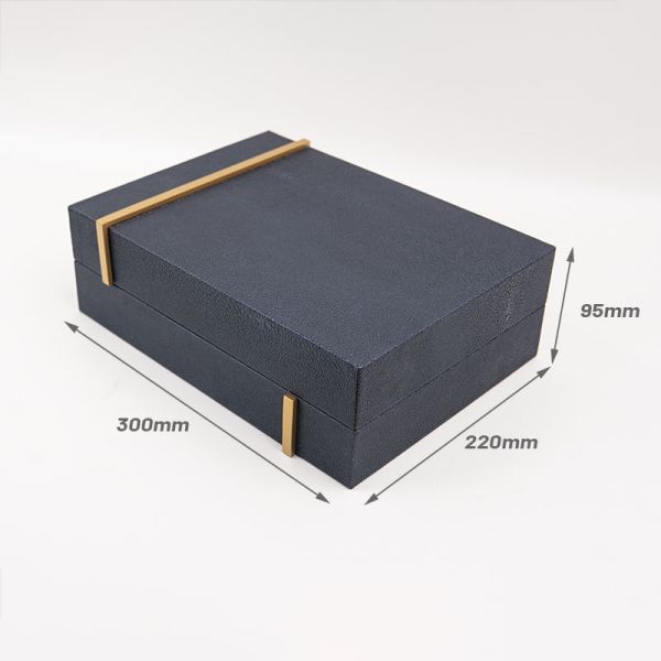 2 Pieces Leather Box High Grade Magnetic Flip MDF Wooden Box Flip Top Packaging Gift Boxes With SABER Certificate