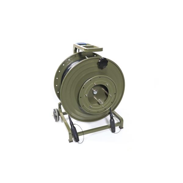 Fiber Optic Cable Spool With Expanded Beam Fiber Connector or SC, FC, FC, PDLC, ODC connector