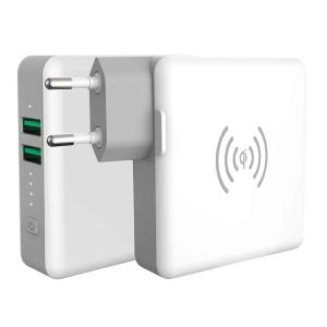 4 In 1 Universal AC Adapter Wireless Charger Power Bank