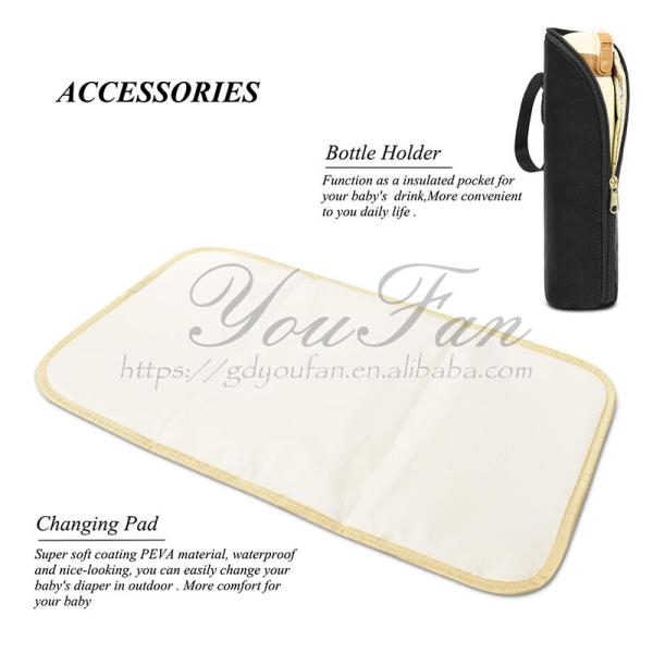 Waterproof Travel Bag Baby Backpack Large Diaper Bag Black