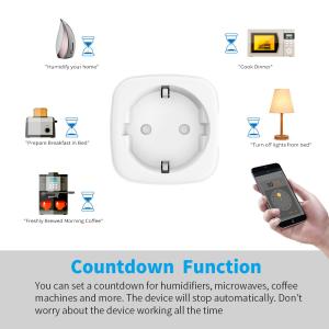 Tuya Wifi Smart Socket Plug With Countdown / Timing Function