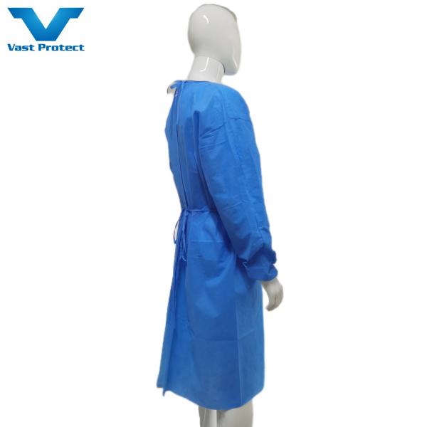 Disposable SMS Non Woven Isolation Gown For Hospital Level 3 Waterproof Protection