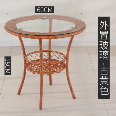 PE Rattan Outdoor Stalinite Dining Table And Chairs Set Customized