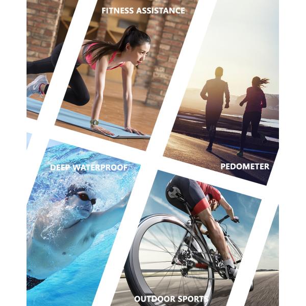 Q998K Men 600Mah 1.28inch IP68 Waterproof Smart Watch Support Ble5.1