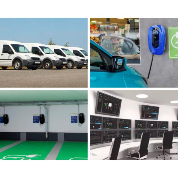 16Amp Supermarket Single Phase Electric Car Charger 4G Fast EV Charger AC 200V