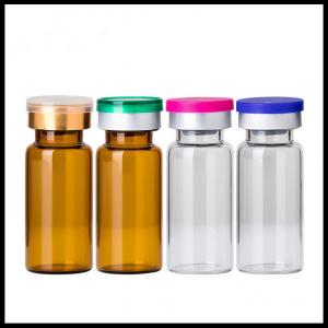 China 10ml Vials Empty Glass Cosmetic Bottles Rubber Stopper Sterile Serum Container on sale