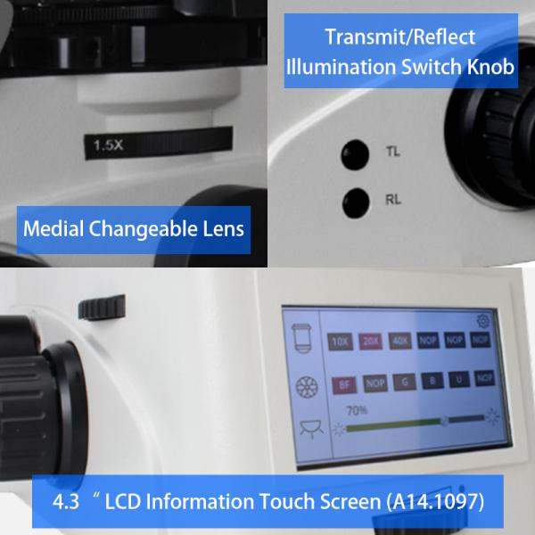 Opto Edu A16.1097 Lcd Touch Screen Fluorescence Stereomicroscope