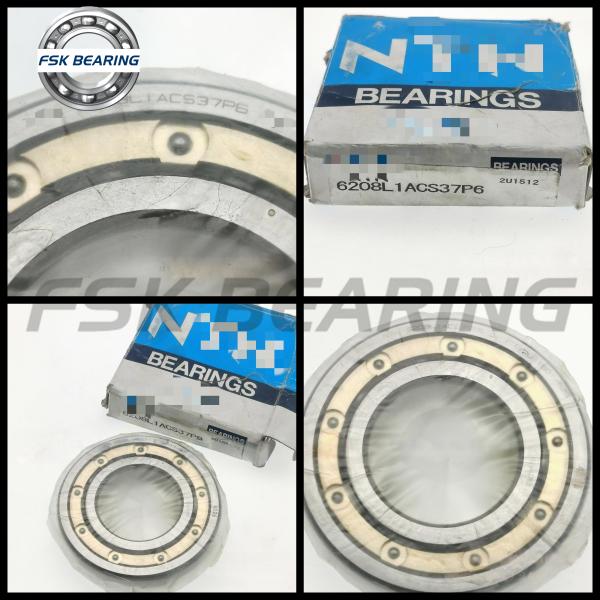Single Row Deep Groove Ball Bearing 6208L1ACS37P6 Brass Cage 40mm*80mm*18mm Open Attachment