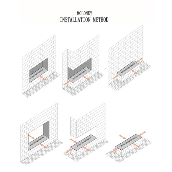 2800mm 110 Inch Water Vapor Fireplace Opti-Mist artificial fireplaces