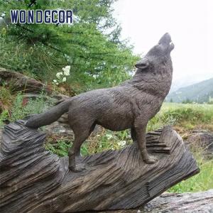 Cheap Wild forest outdoor garden decor weather resist metal casting wolf sculpture wholesale