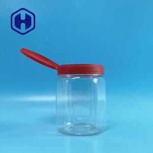 Cheap Flip Top Hexagonal Clear PET Plastic Jars For Bath Salts 660ml wholesale
