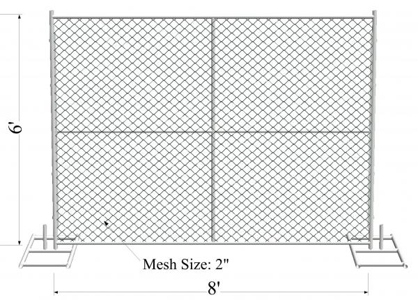 Quality 6' x 8' “Charming Baby” temporary chain link fence panels,available all brace for sale