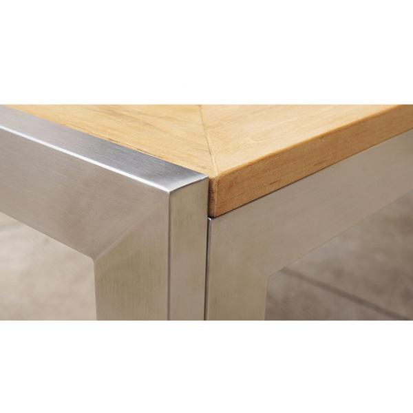 Stainless Steel Solid Wooden Outdoor Furniture High End With OEM / ODM Special Offer