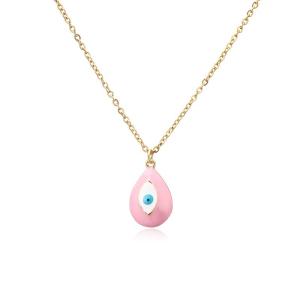 Cheap Turkish 14k Gold Necklace Jewelry Evil Eye Bead Pendant Necklace wholesale