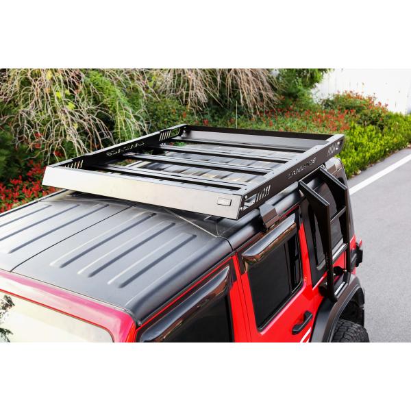 Landace Car Roof Cargo Carrier Aluminium Roof Basket Rack With Side Ladder