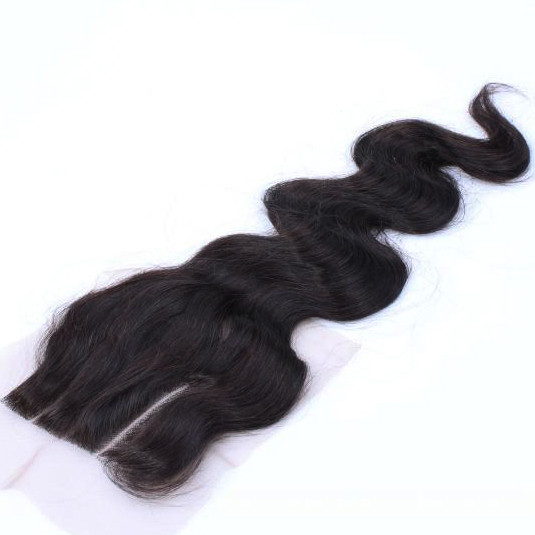 Natural color 4x4 top virgin brazilian body wave lace closures, brazilian hair closure hair