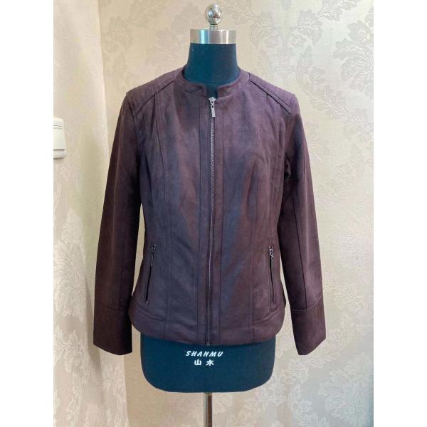 95% Polyester 5% Elastane Sueded Ladies Bomber Jacket