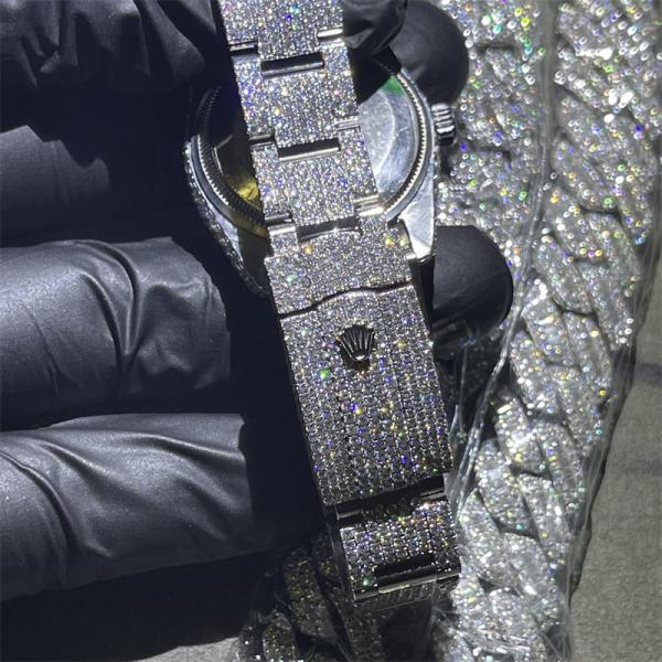 31mm Quartz Diamond Watch 31 Carats Rolex Diamond Watch For Women