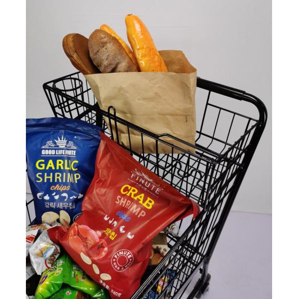 Customized 100L Large Basket Supermarket Shopping Trolley With Handle Small Basket