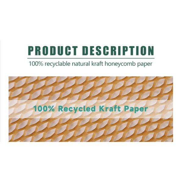 80gsm Biodegradable Honeycomb Wrapping Kraft Paper Rolls For Fragile Gift