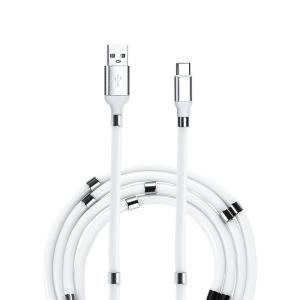 Self Winding Organizing Magnetic ROHS USB C Charging Cable