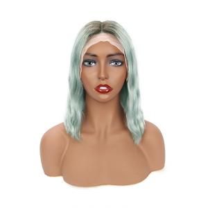 Cheap 100% Virgin Ocean Blue Ombre Colored Human Hair Wigs / Short Bob Wig Brazilian Hair wholesale