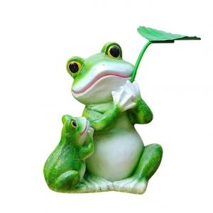 Cheap Handmade Frog Fiberglass Garden Statues Cartoon Resin Animal Model wholesale
