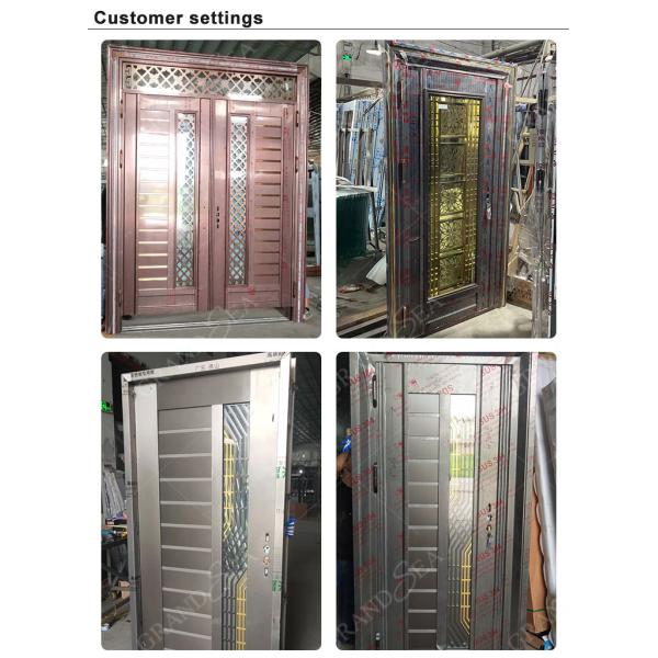 New Listed Modern Style Double Leaf Safety Emergency Exit Metal Door Fire Rated Strong Stainless Steel Door