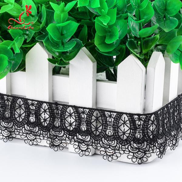 Cheerslife Stock 3.2Cm Milk Yarn Water Soluble Embroidery Chemical Cord Type Water Drop Shape Lace Trim For Casual Dre