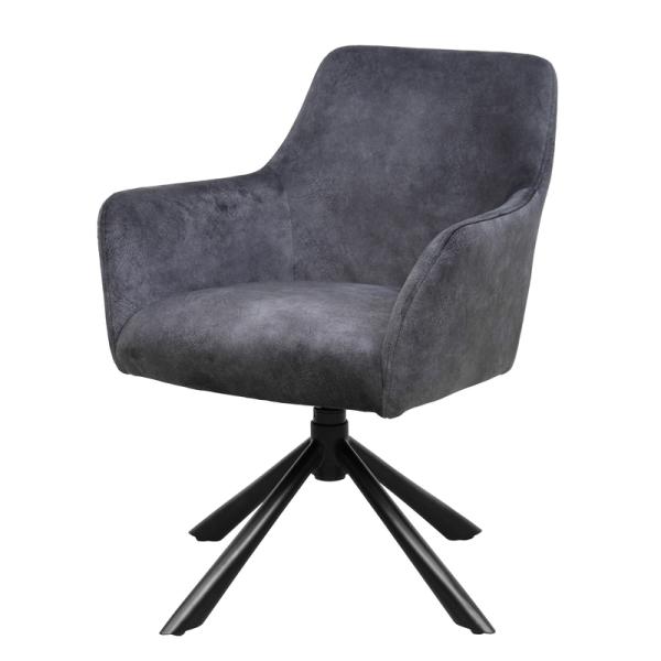 Grey Modern Swivel Chair Dining Room Furniture With Customizable Size