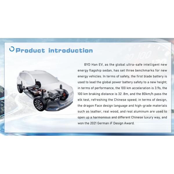 Made in China Byd Han EV 2WD 4WD Sport Super Electric Motor Car Intelligent Luxury Auto Sedan with Panoramic Sunroof