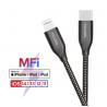 Zinc Case Steel Line 10ft USB Lightning Cable C94 MFI Pure Copper for sale