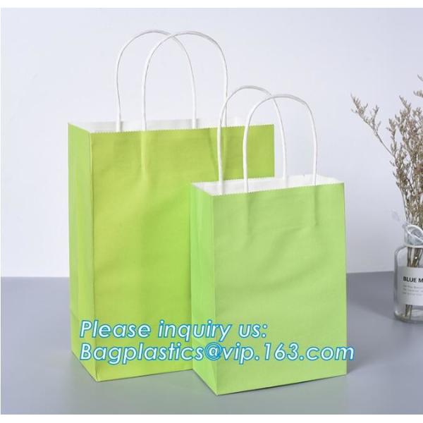 Eco Retail Packaging Recyclable Kraft Paper Gift Bags Natural Tote Retail, Party, Craft, Gifts, Wedding, Recycled, Bus