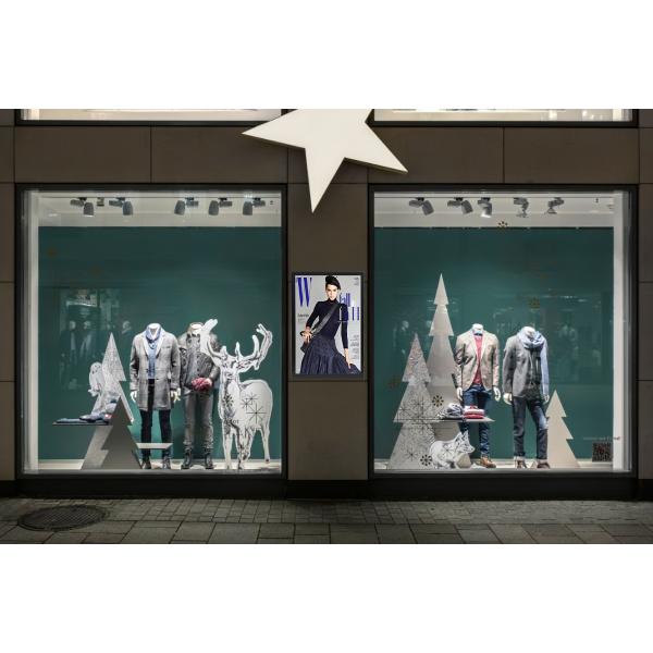 800-2500nits Lcd Advertising Board 55 Inch Commercial Display Aluminum Profile