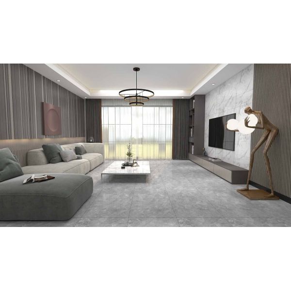 600x1200mm Marble Tiles Flooring Gray Color Matte Finish Polished Porcelain Rustic Ceramic Floor Tiles for Bathroom and Toilet