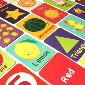 Cheap Custom Made Full Color Art Paper Printing Activity Learning Flashcards For 3 Year Olds wholesale
