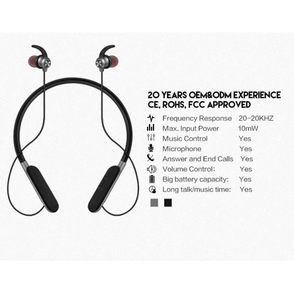 OEM Heavy Bass Sport Neckband Bluetooth Headphones 15h Play Time