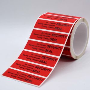 Cheap Red 56um 1mil Matte Non Transfer Tamper Evident Label For VOID wholesale